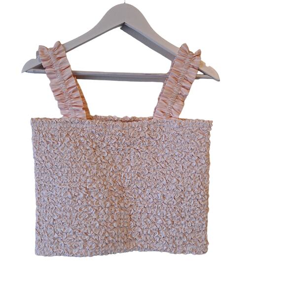 Petersyn Tami Melon Color Striped Smocked Top - Size M - Picture 1 of 12